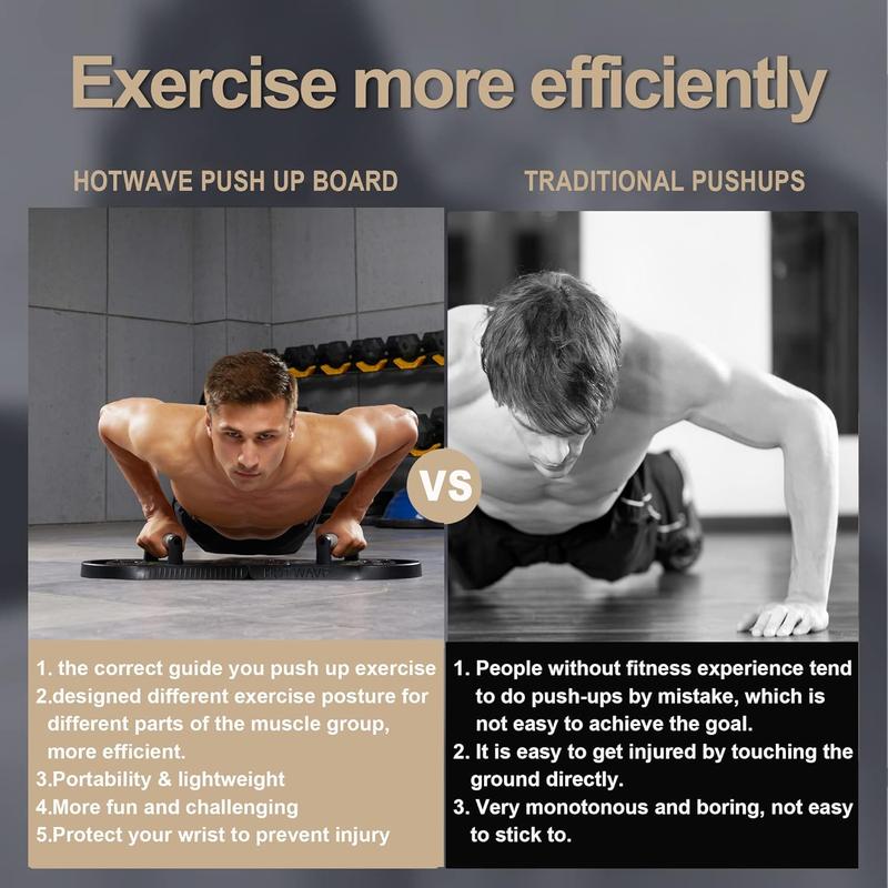 HOTWAVE Push up Board Fitness, Portable Foldable 20 in 1 Push up Bar at Home Gym, Pushup Handles for Floor. Professional Strength Training Equipment for Man and Women,Patent Pending HOTWAVE