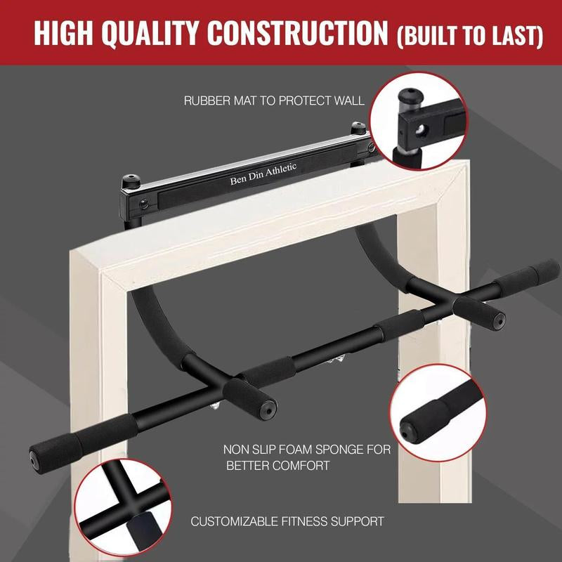 Ben Din Clothing Multi-Function Portable Pull up Bar for Doorway, Black Ben Din