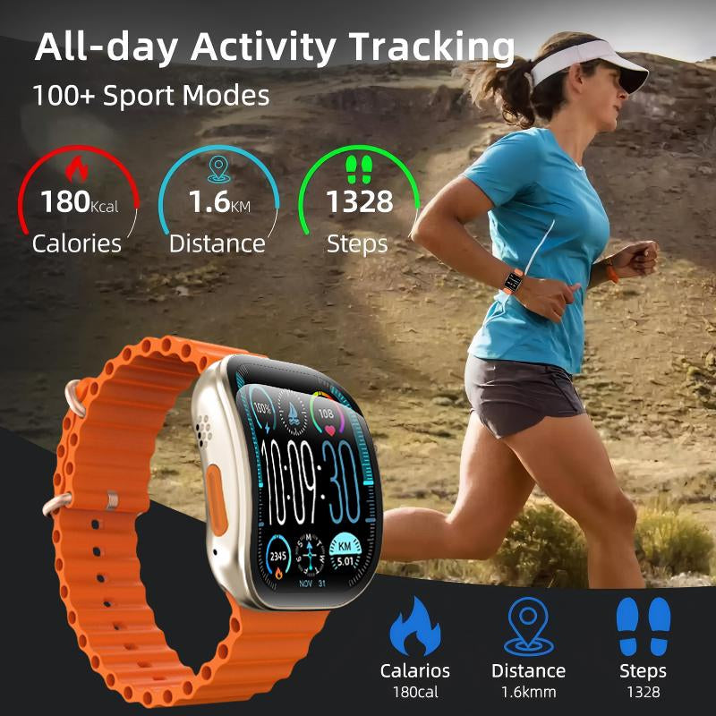 2025 Fashion Touch Screen Smart Watch, Multifunctional Men Women'S Smartwatch with Call Function, Fall Activity Tracker,100+ Sports Modes DIY Watch Dials Messages Reminder, Fitness Smart Watches for Iphone/Andriod