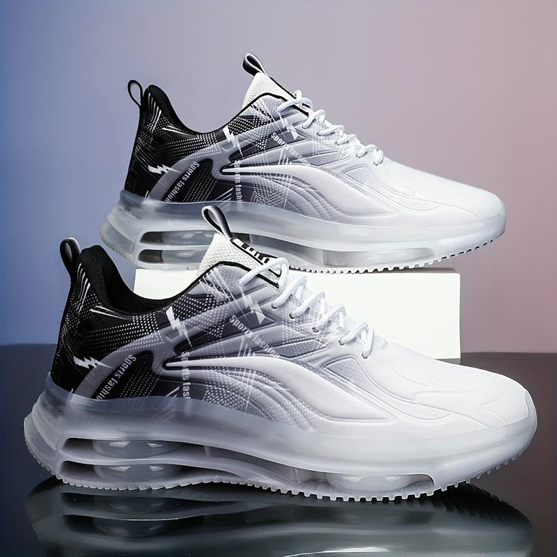 Lightweight Men'S Running Shoes - Breathable Fashion Striped Lace-Up Sneakers for Casual, Streetwear & Sports