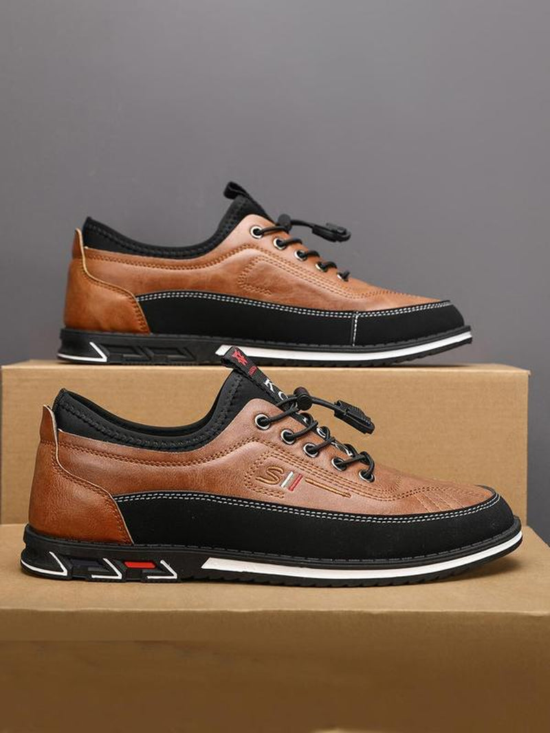 Men'S Fashionable Lace up Low Top Sneakers, Shoes for Men, Casual Comfortable Non-Slip Casual Shoes, Trendy All-Match Trending Sneakers for Daily Wear