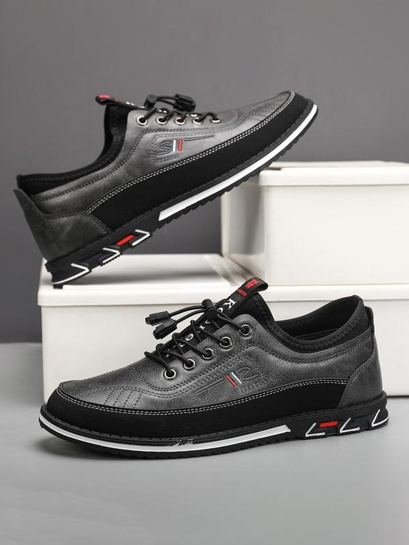 Men'S Fashionable Lace up Low Top Sneakers, Shoes for Men, Casual Comfortable Non-Slip Casual Shoes, Trendy All-Match Trending Sneakers for Daily Wear