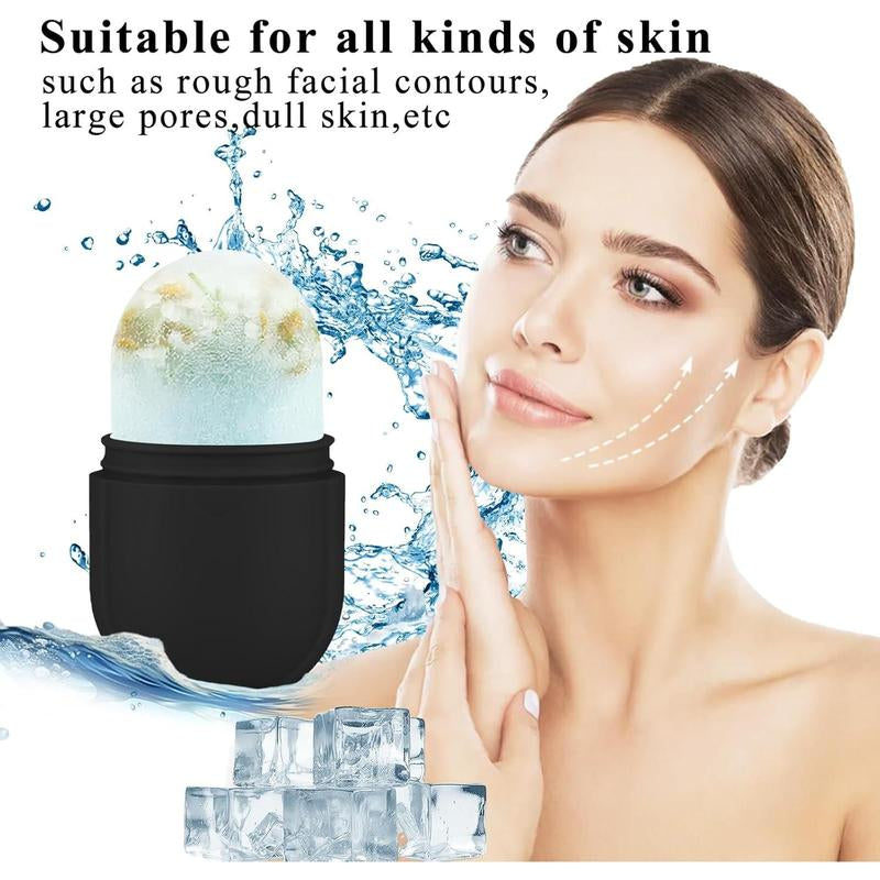 Ice Roller for Face and Eye, Upgrated Ice Face Roller, Facial Ice Roller Skincare Ice Roller, Contour Ice Cube for Face Ice Face Massager, Silicone Ice Mold for Face for Beauty Puffiness Pain Relief Dferf4