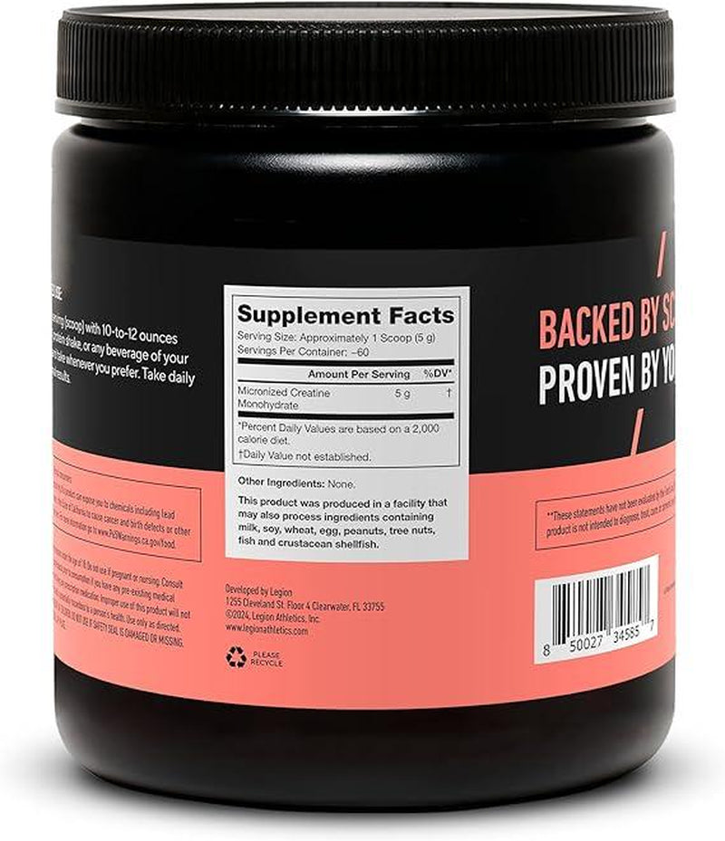 Legion Micronized Creatine Monohydrate – Fitness & Workout Supplement