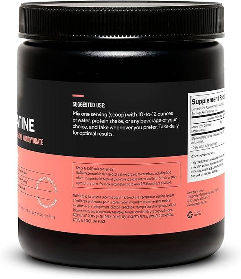 Legion Micronized Creatine Monohydrate – Fitness & Workout Supplement