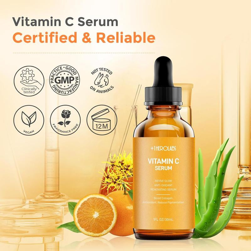 Vitamin C Facial Serum&Hyaluronic Acid Serum, Daily Skincare Product, Skincare Comfort,Daily Care Set Facial Essence