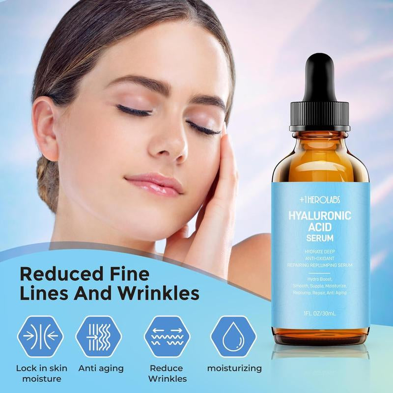 Vitamin C Facial Serum&Hyaluronic Acid Serum, Daily Skincare Product, Skincare Comfort,Daily Care Set Facial Essence