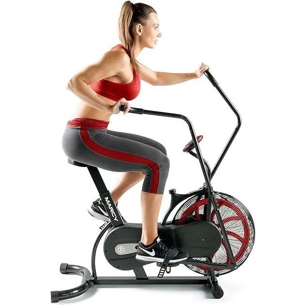 Exercise Bike, Air Resistance Fitness Fan Bike with Dual Suction Handles, Exercise Bike