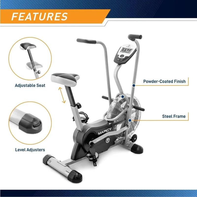 Exercise Bike, Air Resistance Fitness Fan Bike with Dual Suction Handles, Exercise Bike