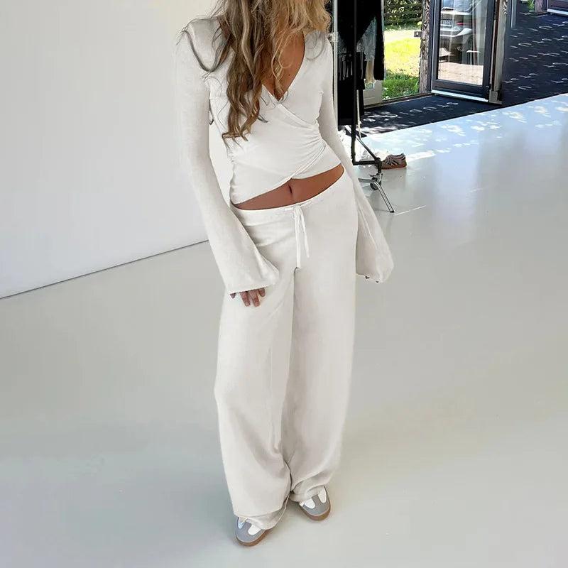 Willow Wrap and Flow Pants- Pink Set