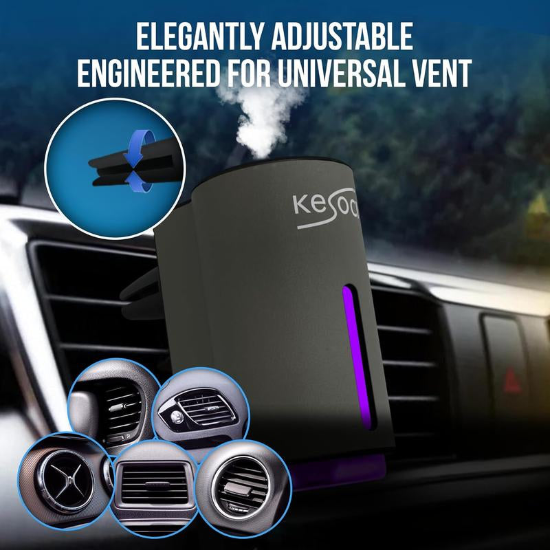 Smart Car Air Freshener: Revolutionary Smart Car Diffuser Vent Clip with 3 Exclusive 10 Ml Fragrances (White Tea, Shangri_La and Jasmine)