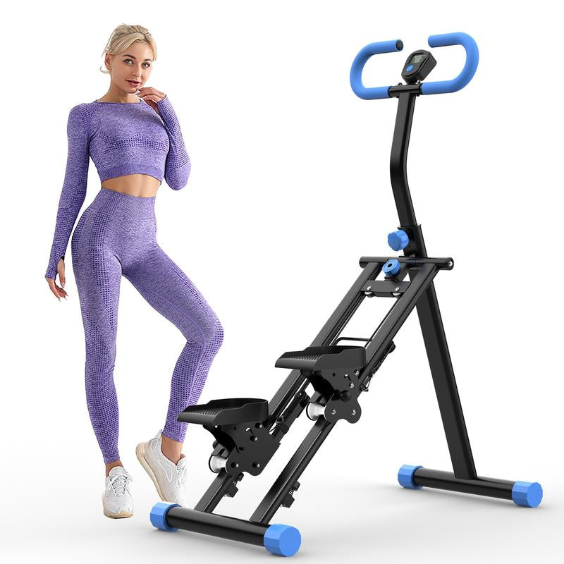 Stair Stepper for Home Gym Exercise, New Version Vertical Climber Machine for Full-Body Workout, Compact Folding Cardio Exercise Climber with Extended Step Range, Adjustable Handlebar & Pedals