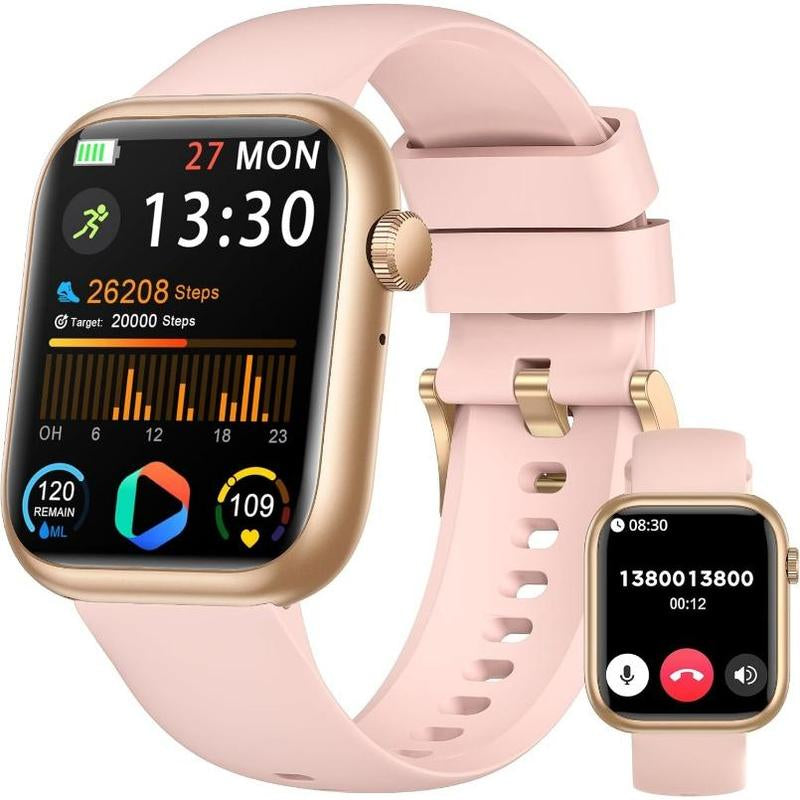 【2025 Latest Model】Smart Watch(Answer/Make Call), 1.83" Fitness Smart Watches for Men Women with Heart Rate/Blood Oxygen Monitor, Sleep Tracker, Pedometer, 120+ Sport Modes, IP68 Waterproof Fitness Tracker for Android Iphone