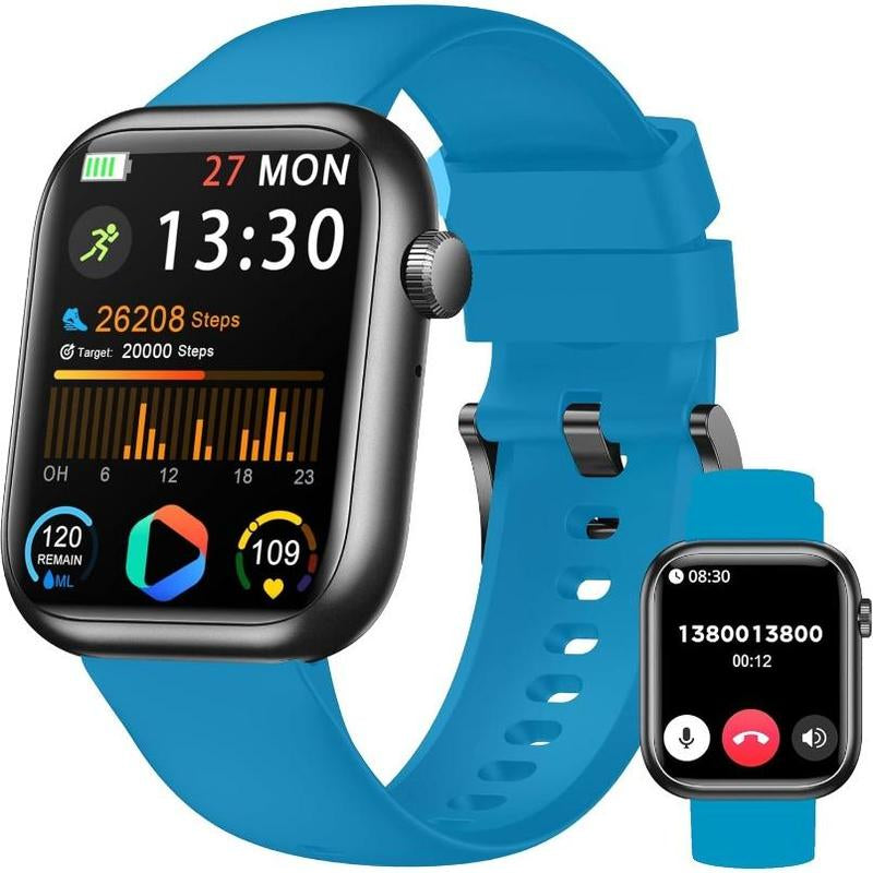 【2025 Latest Model】Smart Watch(Answer/Make Call), 1.83" Fitness Smart Watches for Men Women with Heart Rate/Blood Oxygen Monitor, Sleep Tracker, Pedometer, 120+ Sport Modes, IP68 Waterproof Fitness Tracker for Android Iphone