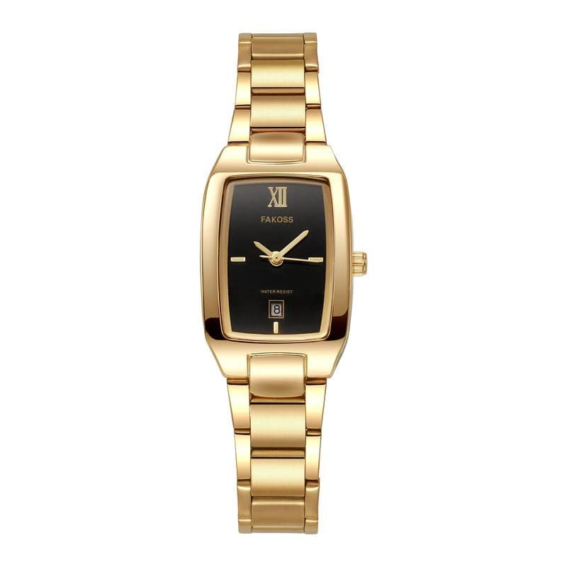FAKOSS Watches for Women Updated Ladies Quartz Wrist Watches Stainless Steel Band Womens Small Gold Watch Luxury Casual Fashion Bracelet-042 New Watches