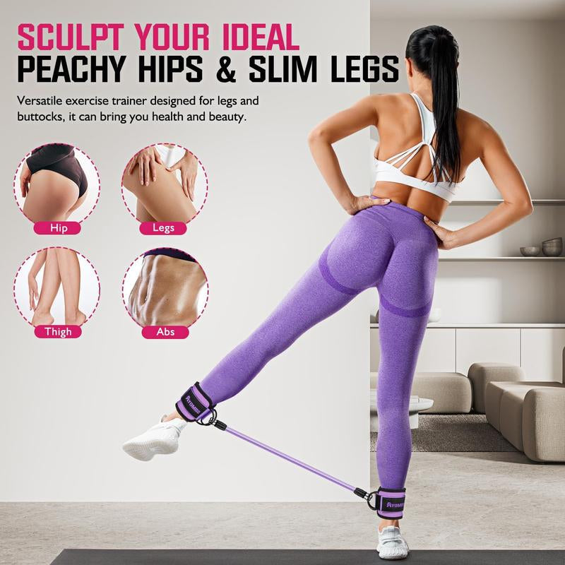 Ankle Resistance Bands with Cuffs - Lifting Glute Butt Exercise Equipment for Women, Home Gym Workout Equipment, Leg Booty Fitness Band Set