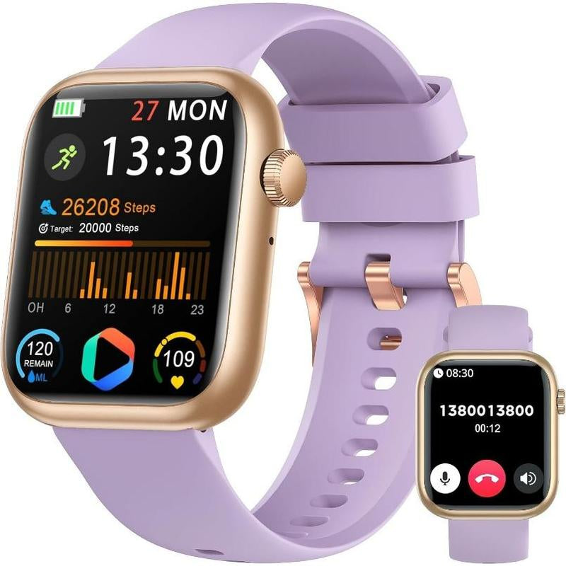 【2025 Latest Model】Smart Watch(Answer/Make Call), 1.83" Fitness Smart Watches for Men Women with Heart Rate/Blood Oxygen Monitor, Sleep Tracker, Pedometer, 120+ Sport Modes, IP68 Waterproof Fitness Tracker for Android Iphone