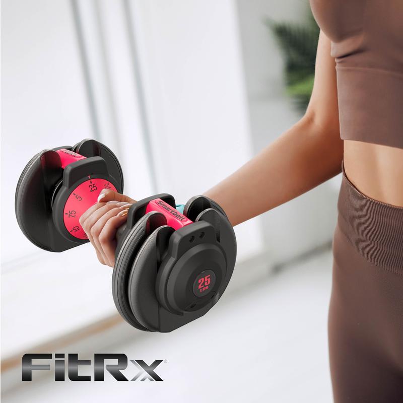 Fitrx Smartbell, 9 in 1 Adjustable Dumbbell, 25 Lb Fitrx