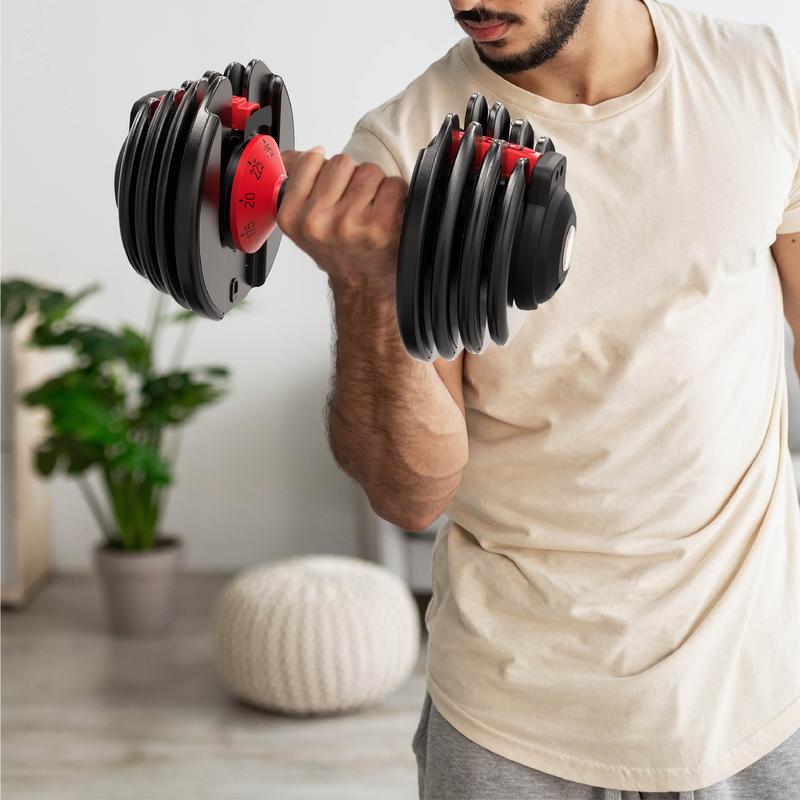 Fitrx Smartbell, 9 in 1 Adjustable Dumbbell, 25 Lb Fitrx
