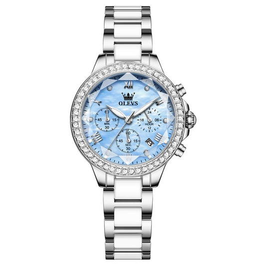 Women'S Watches, Ladies' Chronograph Watches Waterproof Date Analog Quartz Watches Business Casual Fashion Watches for Unisex Formal Wear