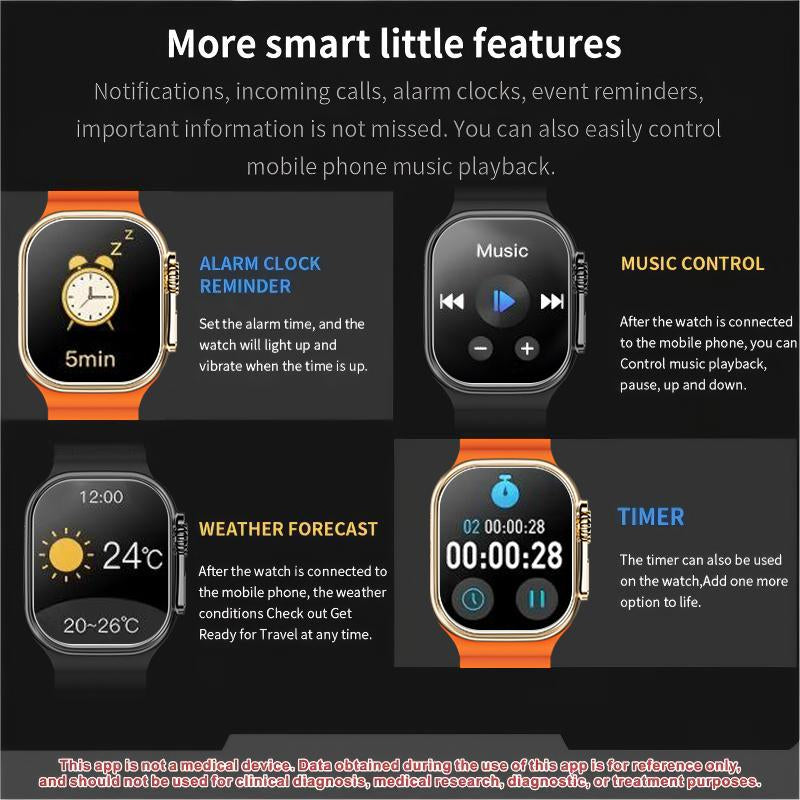 2025 Fashion Touch Screen Smart Watch, Multifunctional Men Women'S Smartwatch with Call Function, Fall Activity Tracker,100+ Sports Modes DIY Watch Dials Messages Reminder, Fitness Smart Watches for Iphone/Andriod