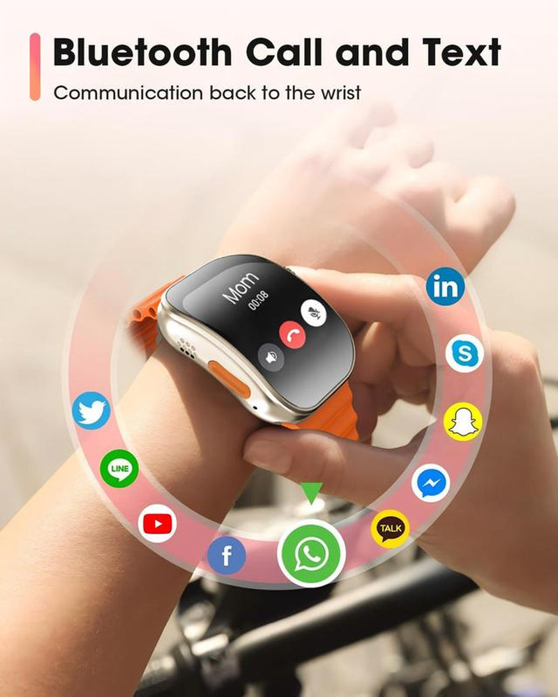 2025 Fashion Touch Screen Smart Watch, Multifunctional Men Women'S Smartwatch with Call Function, Fall Activity Tracker,100+ Sports Modes DIY Watch Dials Messages Reminder, Fitness Smart Watches for Iphone/Andriod