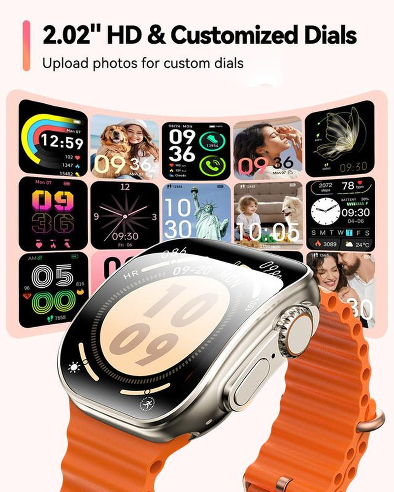 2025 Fashion Touch Screen Smart Watch, Multifunctional Men Women'S Smartwatch with Call Function, Fall Activity Tracker,100+ Sports Modes DIY Watch Dials Messages Reminder, Fitness Smart Watches for Iphone/Andriod