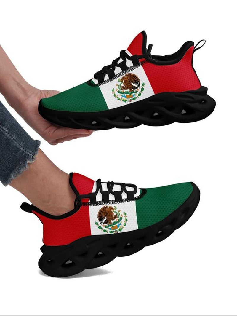 Women'S Print Lace up Low Top Sneakers, Casual Comfortable Breathable Sports Running Shoes, Fashionable Sneakers for Daily Wear