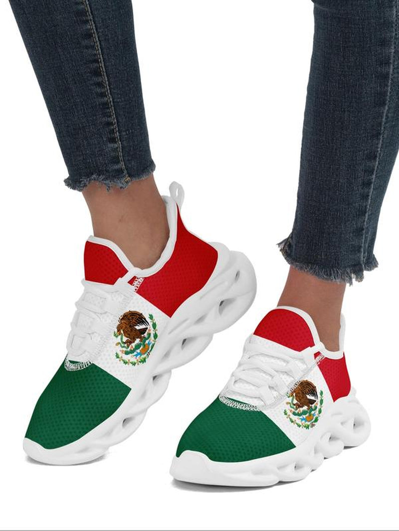 Women'S Print Lace up Low Top Sneakers, Casual Comfortable Breathable Sports Running Shoes, Fashionable Sneakers for Daily Wear