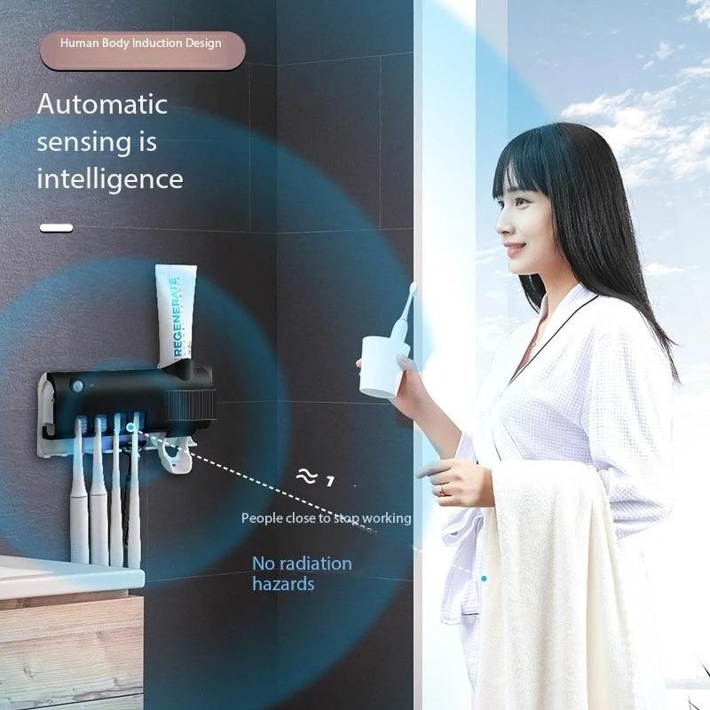High Quality Portable UV Toothbrush Sanitizer Smart USB Rechargeable with Travel Case Disinfection