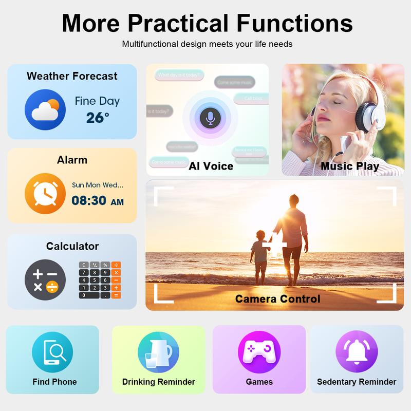 Men'S and Women'S Smartwatches (For Making/Answering Calls), Women'S Fitness Activity Tracking Devices, Smartwatches with over 100 Exercise Modes, IP68 Waterproof Smartwatches