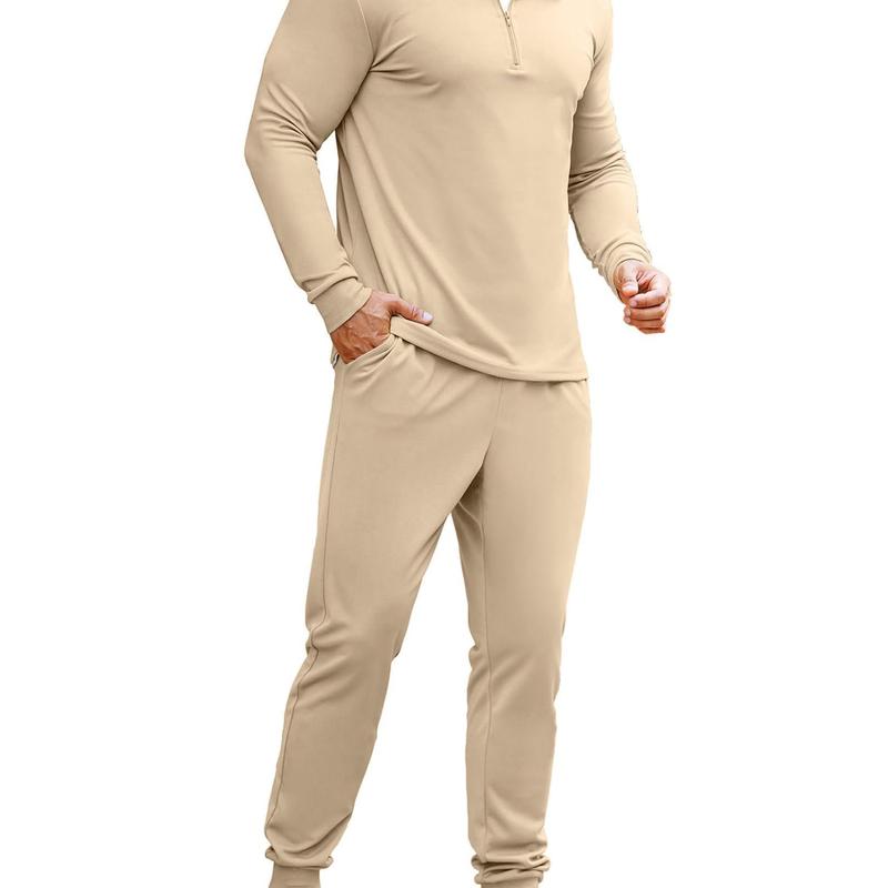 COOFANDY Men'S 2 Piece Sets Jogging Athletic Sports Sweat Suit Quarter Zip Casual Outfits Gift Ideas Long Sleeve Menswear Soft