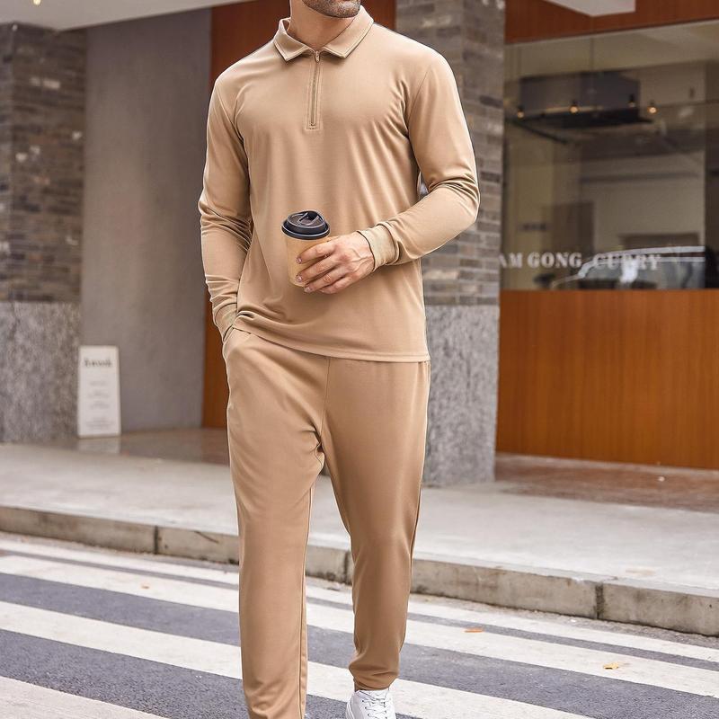 COOFANDY Men'S 2 Piece Sets Jogging Athletic Sports Sweat Suit Quarter Zip Casual Outfits Gift Ideas Long Sleeve Menswear Soft