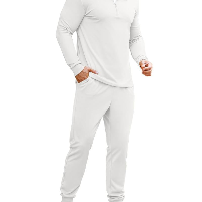 COOFANDY Men'S 2 Piece Sets Jogging Athletic Sports Sweat Suit Quarter Zip Casual Outfits Gift Ideas Long Sleeve Menswear Soft