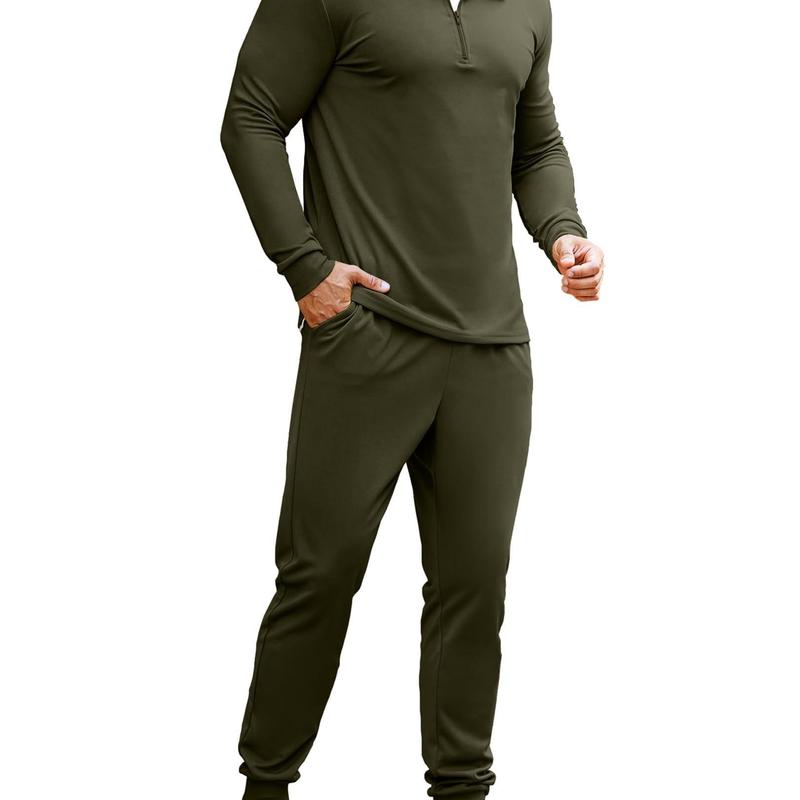 COOFANDY Men'S 2 Piece Sets Jogging Athletic Sports Sweat Suit Quarter Zip Casual Outfits Gift Ideas Long Sleeve Menswear Soft