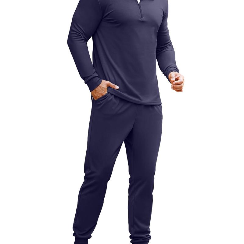 COOFANDY Men'S 2 Piece Sets Jogging Athletic Sports Sweat Suit Quarter Zip Casual Outfits Gift Ideas Long Sleeve Menswear Soft
