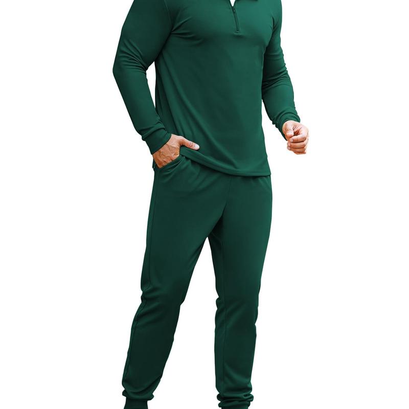 COOFANDY Men'S 2 Piece Sets Jogging Athletic Sports Sweat Suit Quarter Zip Casual Outfits Gift Ideas Long Sleeve Menswear Soft