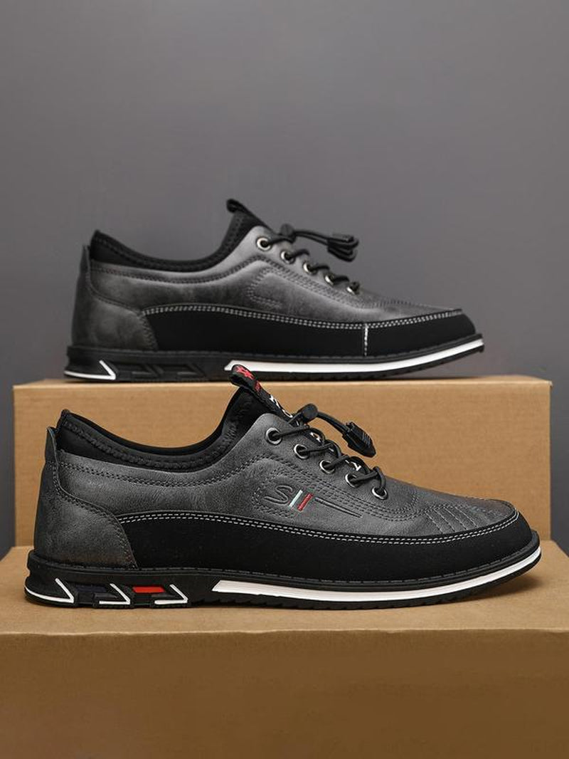 Men'S Fashionable Lace up Low Top Sneakers, Shoes for Men, Casual Comfortable Non-Slip Casual Shoes, Trendy All-Match Trending Sneakers for Daily Wear