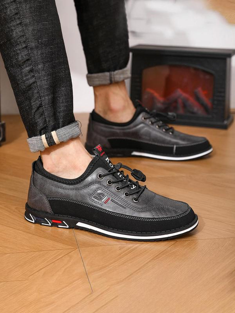 Men'S Fashionable Lace up Low Top Sneakers, Shoes for Men, Casual Comfortable Non-Slip Casual Shoes, Trendy All-Match Trending Sneakers for Daily Wear