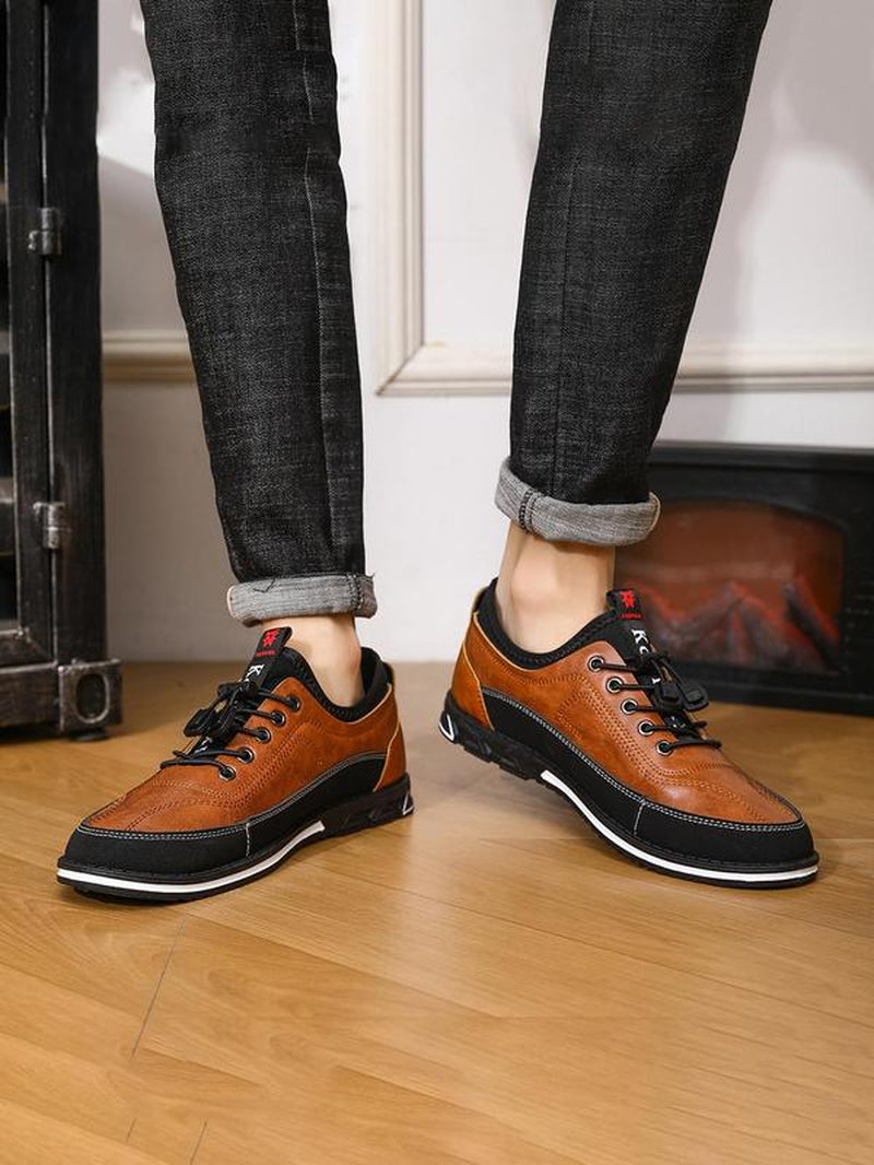 Men'S Fashionable Lace up Low Top Sneakers, Shoes for Men, Casual Comfortable Non-Slip Casual Shoes, Trendy All-Match Trending Sneakers for Daily Wear