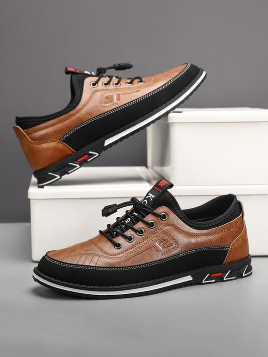 Men'S Fashionable Lace up Low Top Sneakers, Shoes for Men, Casual Comfortable Non-Slip Casual Shoes, Trendy All-Match Trending Sneakers for Daily Wear