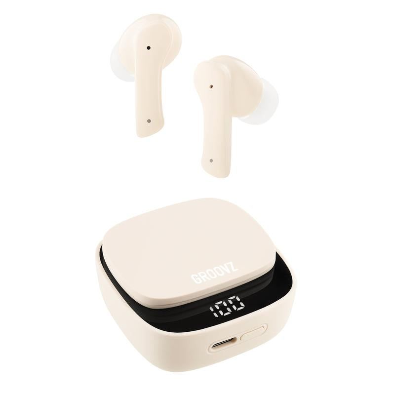 Groovz True Wireless Earbuds | 26H Playtime, Smart Touch Controls & Fast Charging Case (Latest Edition)