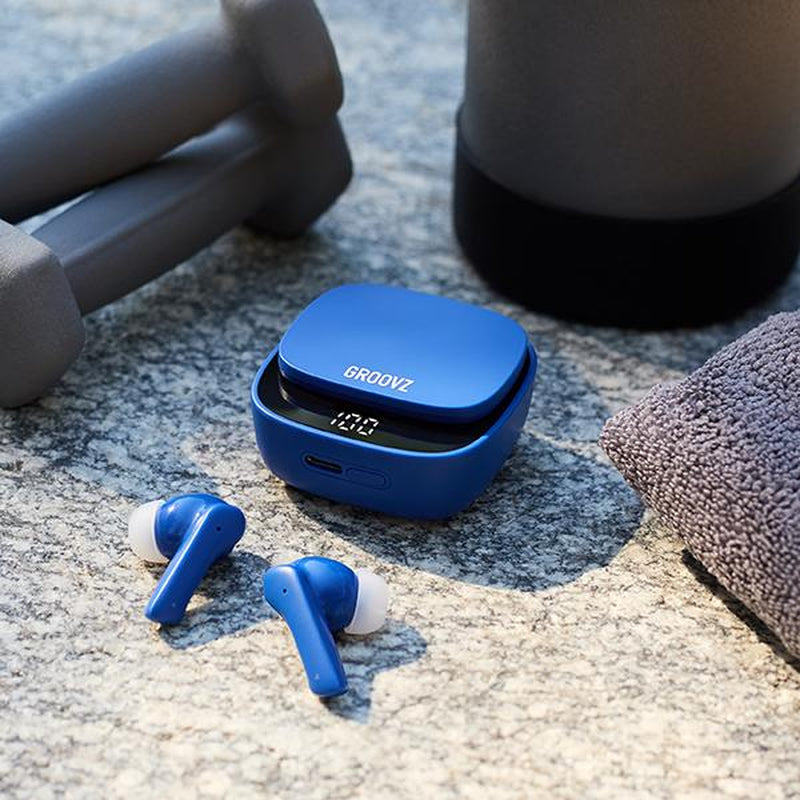 Groovz True Wireless Earbuds | 26H Playtime, Smart Touch Controls & Fast Charging Case (Latest Edition)