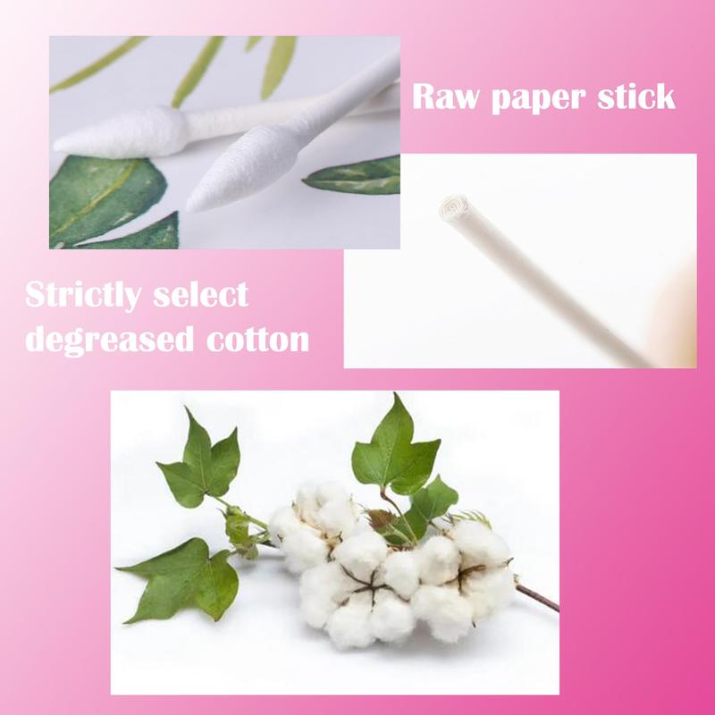 600PCS Precision Tip Cotton Swabs - Pointed Makeup Tools for Cleaning, Beauty & Personal Care