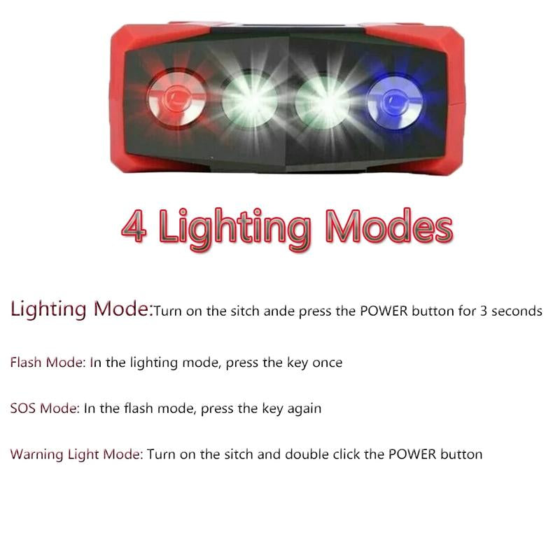 99800Mah Car Jump Starter, Peak Car Battery Charger, 12V Jump Box Jumper Battery Pack, Portable Charger, Emergency LED Light, Escape Safty Hammer, Compass OIEXI