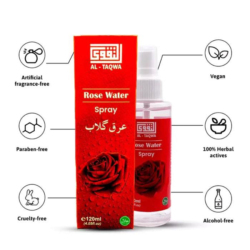Al-Taqwa Organic Rose Water for Skin Care - Balance and Refresh Your Skin - Skincare, Comfort