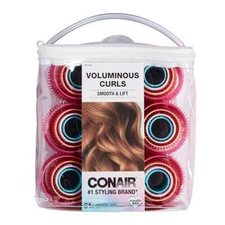 Conair Heatless Voluminous Curl Self Grip Rollers - Assorted Sizes & Colors - 31Pk
