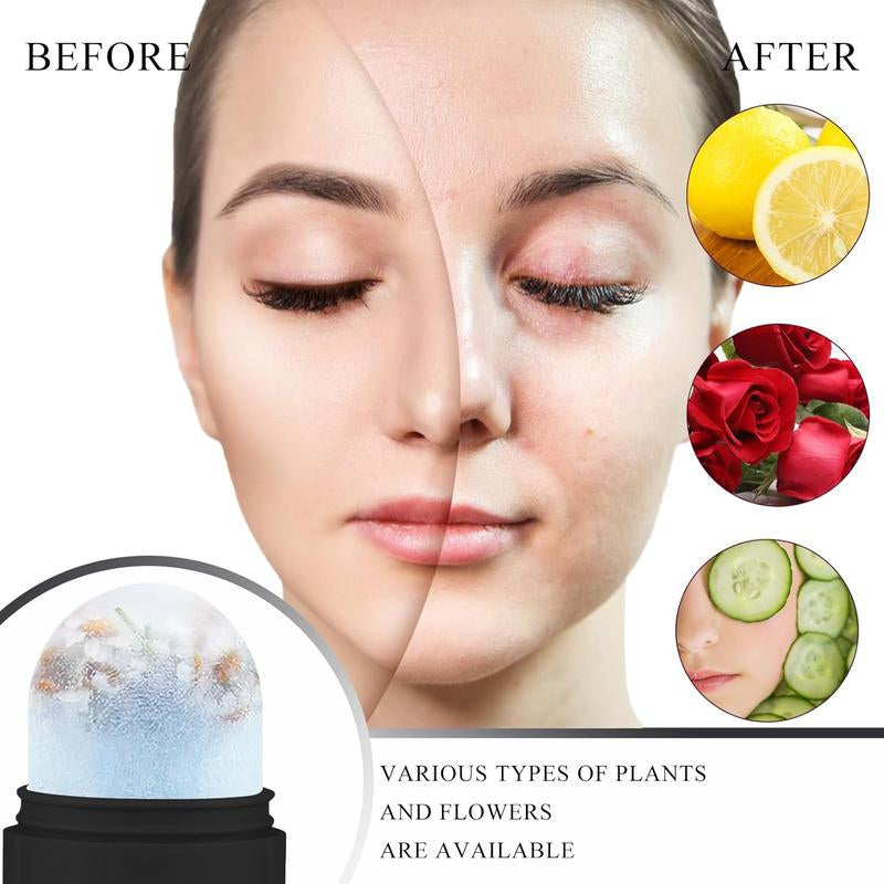 Ice Roller for Face and Eye, Upgrated Ice Face Roller, Facial Ice Roller Skincare Ice Roller, Contour Ice Cube for Face Ice Face Massager, Silicone Ice Mold for Face for Beauty Puffiness Pain Relief Dferf4