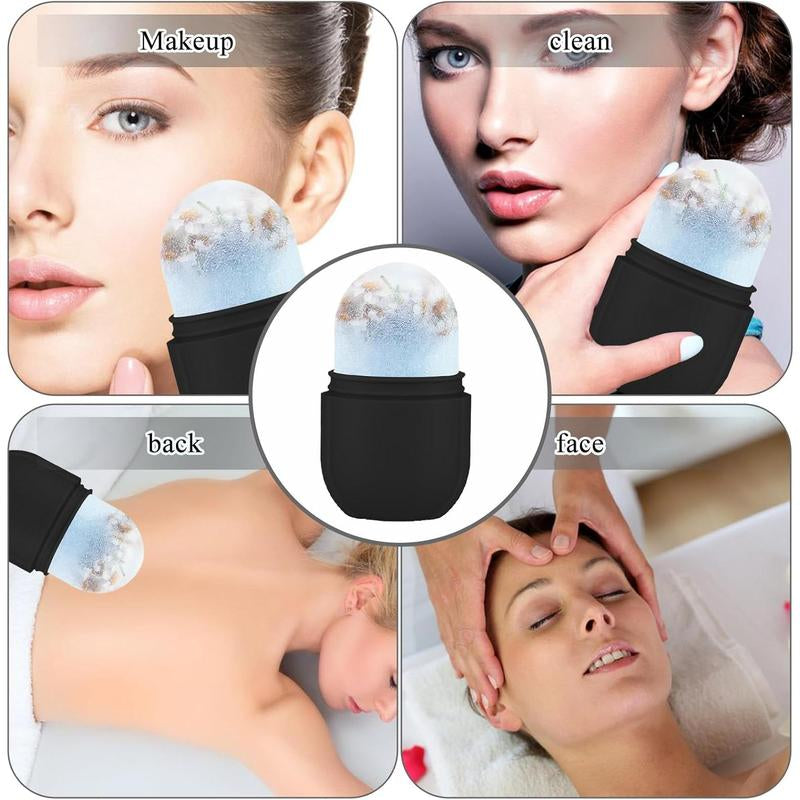 Ice Roller for Face and Eye, Upgrated Ice Face Roller, Facial Ice Roller Skincare Ice Roller, Contour Ice Cube for Face Ice Face Massager, Silicone Ice Mold for Face for Beauty Puffiness Pain Relief Dferf4