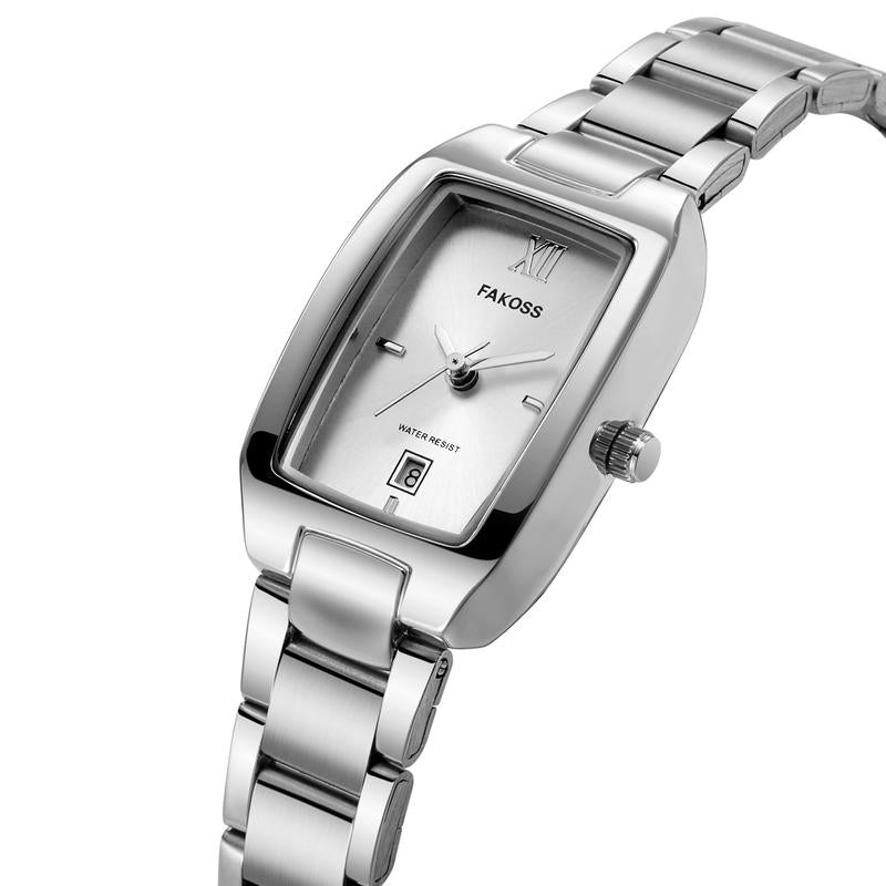 FAKOSS Watches for Women Updated Ladies Quartz Wrist Watches Stainless Steel Band Womens Small Gold Watch Luxury Casual Fashion Bracelet-042 New Watches